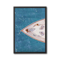 Aerial Yacht Ocean Wall Print – Luxury Coastal Aesthetic Décor Poster