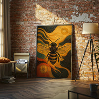 Aesthetic Bee Illustration Wall Décor Print