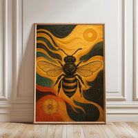Aesthetic Bee Illustration Wall Décor Print