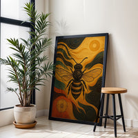 Aesthetic Bee Illustration Wall Décor Print