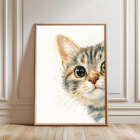 Aesthetic Cat Portrait Wall Décor Wall Poster Print