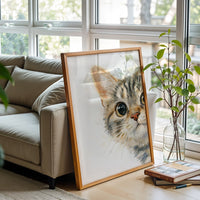 Aesthetic Cat Portrait Wall Décor Wall Poster Print
