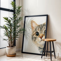 Aesthetic Cat Portrait Wall Décor Wall Poster Print