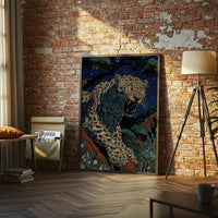 Aesthetic Leopard Illustration Wall Décor Poster, Sleek Animal Print