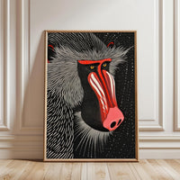Aesthetic Mandrill Illustration Home Art Print