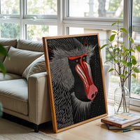 Aesthetic Mandrill Illustration Home Art Print