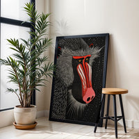 Aesthetic Mandrill Illustration Home Art Print
