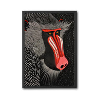 Aesthetic Mandrill Illustration Home Art Print