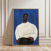 Aesthetic Portrait Wall Print – Sleek Minimal Man Portrait Décor Poster