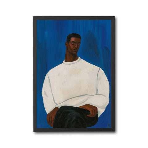 Aesthetic Portrait Wall Print – Sleek Minimal Man Portrait Décor Poster