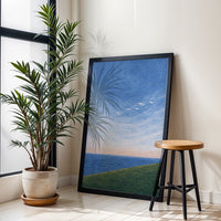 Aesthetic Seascape with Birds Wall Décor Poster Print