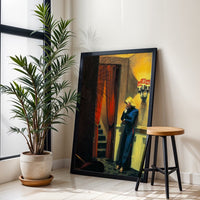 Aesthetic Woman in Hallway Décor Poster – Minimal Wall Print