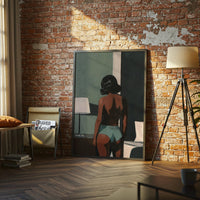 Aesthetic Woman Interior Scene Home Art Wall Poster Print