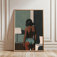 Aesthetic Woman Interior Scene Home Art Wall Poster Print