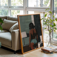Aesthetic Woman Interior Scene Home Art Wall Poster Print