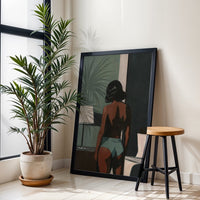 Aesthetic Woman Interior Scene Home Art Wall Poster Print