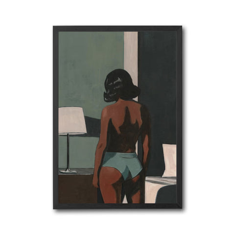 Aesthetic Woman Interior Scene Home Art Wall Poster Print