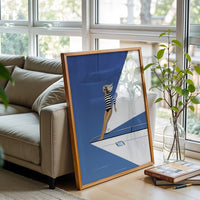 Aesthetic Woman on Yacht Home Wall Print – Elegant Ocean Lifestyle Poster