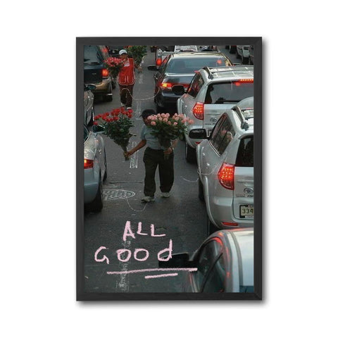 ALL Good Urban Flower Vendor Aesthetic Wall Print