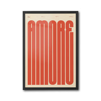AMORE Simple Quote Wall Print – Contemporary Love Typography Print