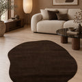 Amorphous Modern Shag Area Rug in a living room