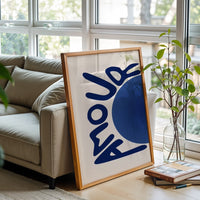 AMOUR Non-Figurative Text Minimal Home Art Wall Poster