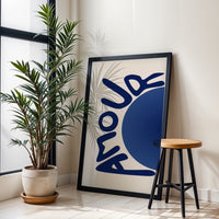 AMOUR Non-Figurative Text Minimal Home Art Wall Poster