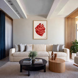 Anatomical Heart Surreal Watercolor Wall Art – Embraced Red Heart