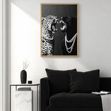Animal Photography Modern Wall Art – Black and White Pearl Panthers
