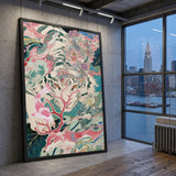 Animals Maximalist Wall Art – Japanese Fantasy Garden Scene