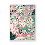 Animals Maximalist Wall Art – Japanese Fantasy Garden Scene