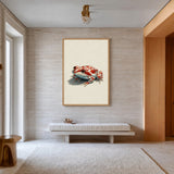 Animals Modern Minimalist Wall Art – Red Spotted Frog Illustration