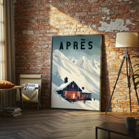 APRÈS Ski Chalet Print – Aesthetic Winter Wall Décor for Cozy Home Décor
