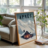 APRÈS Ski Chalet Print – Aesthetic Winter Wall Décor for Cozy Home Décor