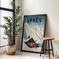 APRÈS Ski Chalet Print – Aesthetic Winter Wall Décor for Cozy Home Décor
