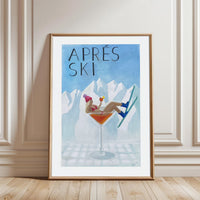 APRÉS SKI Quote Wall Décor Poster – Aesthetic Winter Mountain Print