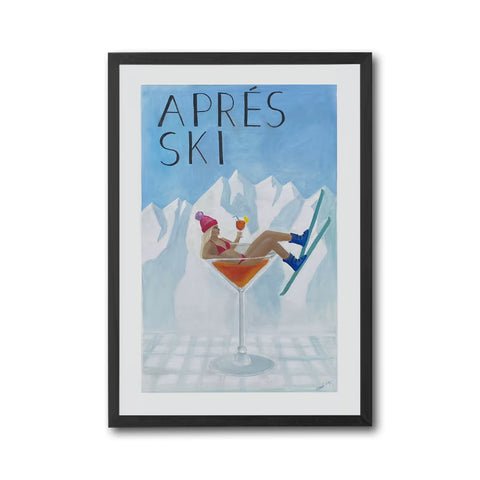 APRÉS SKI Quote Wall Décor Poster – Aesthetic Winter Mountain Print