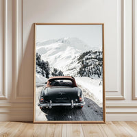 Arthur Bechtel Timeless Motors – Mercedes 190 SL Snowy Mountain Wall Décor Poster
