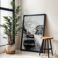 Arthur Bechtel Timeless Motors – Mercedes 190 SL Snowy Mountain Wall Décor Poster