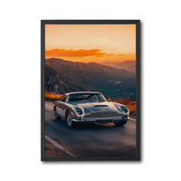 Aston Martin Iconic Car Wall Print Décor Poster – Cinematic Mountain Road Print