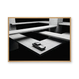 Aston Martin DB5 Modern Wall Art – Black-and-White Architectural Car Print