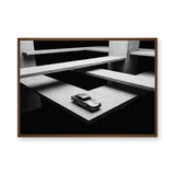 Aston Martin DB5 Modern Wall Art – Black-and-White Architectural Car Print