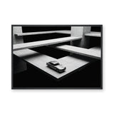 Aston Martin DB5 Modern Wall Art – Black-and-White Architectural Car Print