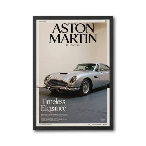 Aston Martin DB5 Vantage Wall Poster – Everlasting Refinement Heritage Wall Print