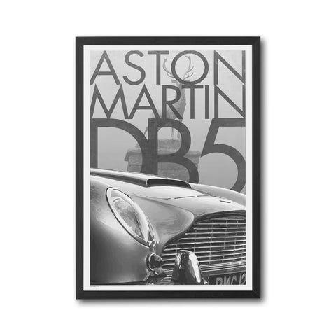 Aston Martin DB5 Heritage Décor Poster – Traditional Car Wall Print