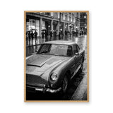 Aston Martin DB5 Vintage Wall Art – Rainy City Classic Car Photo