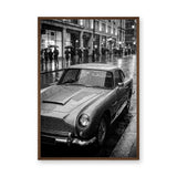 Aston Martin DB5 Vintage Wall Art – Rainy City Classic Car Photo
