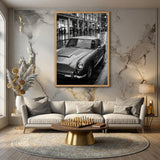 Aston Martin DB5 Vintage Wall Art – Rainy City Street Photograph