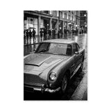 Aston Martin DB5 Vintage Wall Art – Rainy City Street Photograph