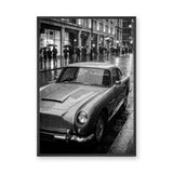 Aston Martin DB5 Vintage Wall Art – Rainy City Street Photograph